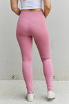 Fit For You Full-Size High Waist Active Leggings in Light Rose