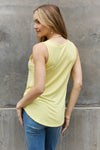 Criss Cross Front Detail Sleeveless Top in Butter Yellow