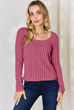 Ribbed Long Sleeve T-Shirt