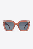 Inlaid Rhinestone Polycarbonate Sunglasses