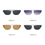 ESTEVAN | Women Metal Retro Flat Lens Rectangular Sunglasses