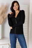 V-Neck Long Sleeve Cardigan