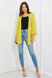 Just Breathe Full Size Chiffon Kimono in Yellow