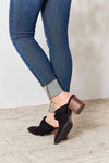 Black Pointed-Toe Braided Trim Mules