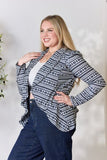 Open Front Printed Blazer