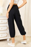 Decorative Button Cropped Pants