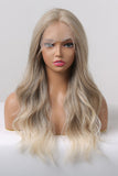 Lace Front Wigs Synthetic Long Wave 24" 150% Density in Medium Blonde Highlights