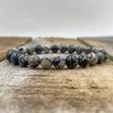 Union - Black Silk Stone Gemstone Beaded Bracelet