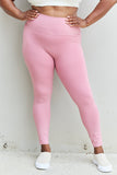 Fit For You Full-Size High Waist Active Leggings in Light Rose