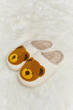 Teddy Bear Print Plush Slide Slippers