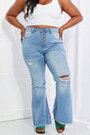 Jess Button Flare Jeans