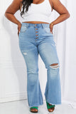 Jess Button Flare Jeans