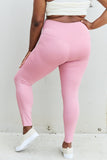 Fit For You Full-Size High Waist Active Leggings in Light Rose