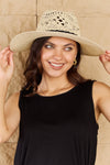 Fight Through It Lace Detail Straw Braided Fashion Sun Hat