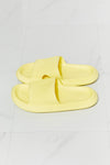 Arms Around Me Open Toe Slide in Yellow