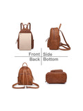 Woven Backpack Purse for Women Camel MT1086-13 BR