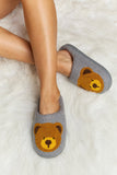 Teddy Bear Print Plush Slide Slippers