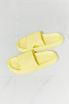 Arms Around Me Open Toe Slide in Yellow