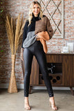 PU Leather High Waist Pants