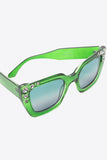 Inlaid Rhinestone Polycarbonate Sunglasses