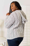 Cable-Knit Hooded Sweater