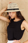 Fight Through It Lace Detail Straw Braided Fashion Sun Hat