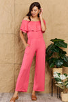 My Favorite Full Size Off-Shoulder Jumpsuit with Pockets