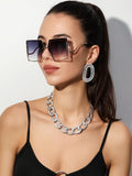 Chic Square Studded Frame Sunglasses