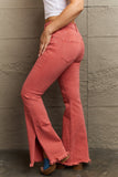 Bailey High Waist Side Slit Flare Jeans