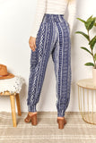 Geometric Print Tassel High-Rise Pants