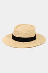 Straw Braided Pork Pie Hat