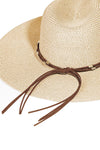 Rope Strap Wide Brim Weave Hat