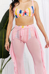 Take Me To The Beach Mesh Ruffle Cover-Up Pants