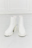 What It Takes Lug Sole Chelsea Boots in White