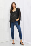 Just Breathe Full Size Chiffon Kimono in Black