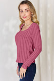 Ribbed Long Sleeve T-Shirt