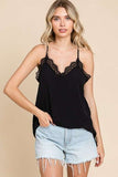 Lace Detail Spaghetti Strap Cami