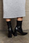 Stacy Block Heel Sock Boots