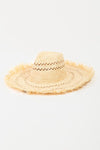 Openwork Raw Hem Weave Hat