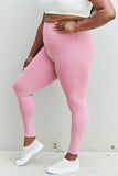 Fit For You Full-Size High Waist Active Leggings in Light Rose