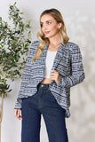 Open Front Printed Blazer