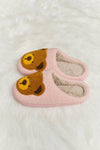 Teddy Bear Print Plush Slide Slippers