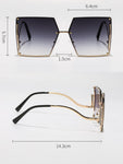 Chic Square Studded Frame Sunglasses