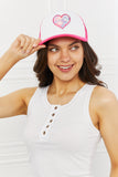 Falling For You Trucker Hat in Pink