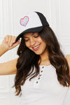 Falling For You Trucker Hat in Black